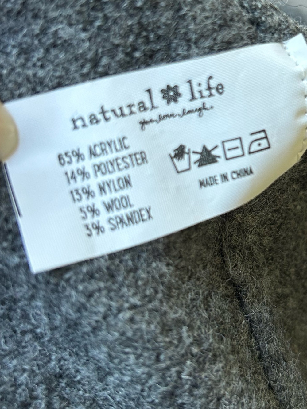 Natural Life Cropped Boxy Floral Pullover Sweater Vest Gray Pink Blue Boho Sz M - Picture 9 of 9
